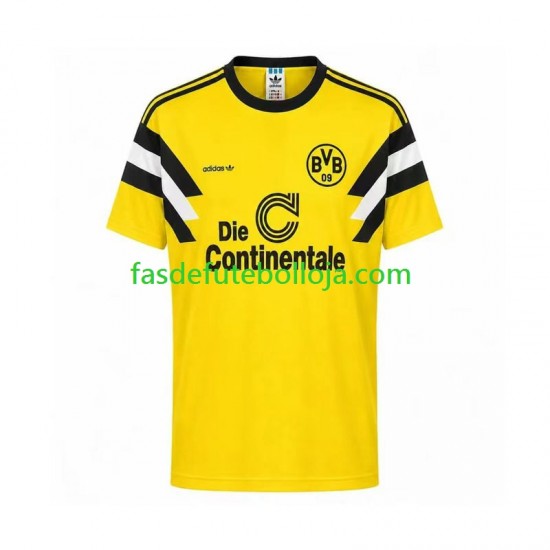 Camisola 1º Equipamento Borussia Dortmund 1989 Manga Curta Retro ,Homem