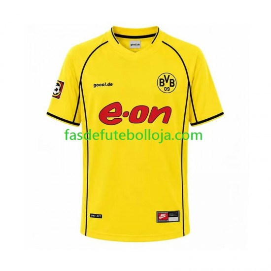 Camisola 1º Equipamento Borussia Dortmund 2002 Manga Curta Retro ,Homem Camisola 1º Equipamento Borussia Dortmund 2002 Manga Curta Retro ,Homem