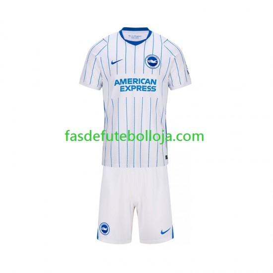 Camisola 2º Equipamento Brighton Hove Albion 2026-2027 Manga Curta ,Criança