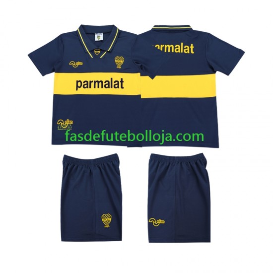 Camisola 1º Equipamento CA Boca Juniors 1993 1995 Manga Curta Retro ,Criança