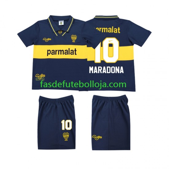 Camisola 1º Equipamento CA Boca Juniors MARADONA 10 1993 1995 Manga Curta Retro ,Criança Camisola 1º Equipamento CA Boca Juniors MARADONA 10 1993 1995 Manga Curta Retro ,Criança