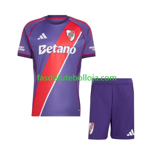 Camisola 3º Equipamento CA River Plate 2026-2027 Manga Curta ,Criança