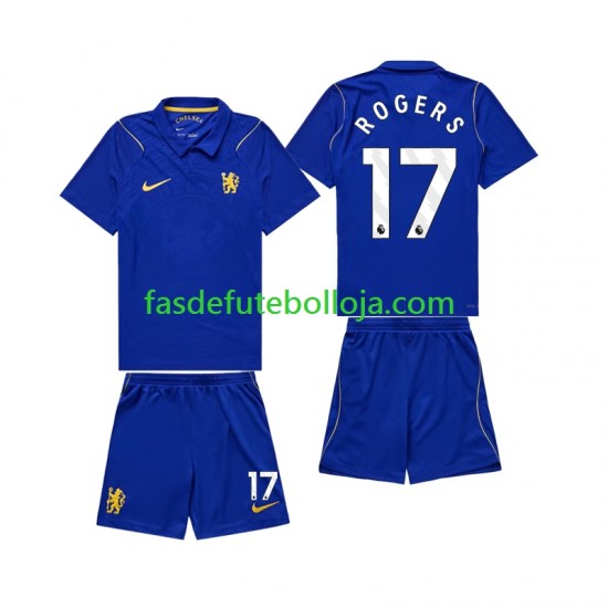 Camisola 1º Equipamento Chlesea Morgan Rogers 17 2026-2027 Manga Curta ,Criança