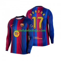 Camisola 1º Equipamento FC Barcelona Anthony Gordon 17 2026-2027 Manga Comprida ,Homem