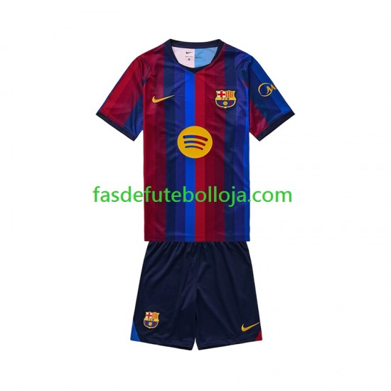 Camisola 1º Equipamento FC Barcelona 2026-2027 Manga Curta ,Criança