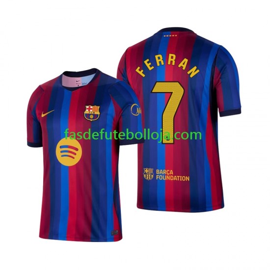 Camisola 1º Equipamento FC Barcelona Ferran Torres 7 2026-2027 Manga Curta ,Homem