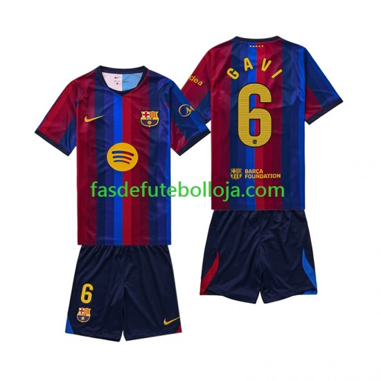 Camisola 1º Equipamento FC Barcelona Gavi 6 2026-2027 Manga Curta ,Criança Camisola 1º Equipamento FC Barcelona Gavi 6 2026-2027 Manga Curta ,Criança