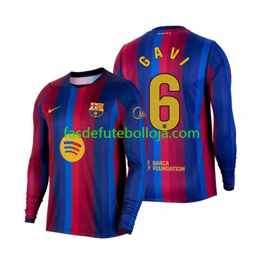 Camisola 1º Equipamento FC Barcelona Gavi 6 2026-2027 Manga Comprida ,Homem Camisola 1º Equipamento FC Barcelona Gavi 6 2026-2027 Manga Comprida ,Homem