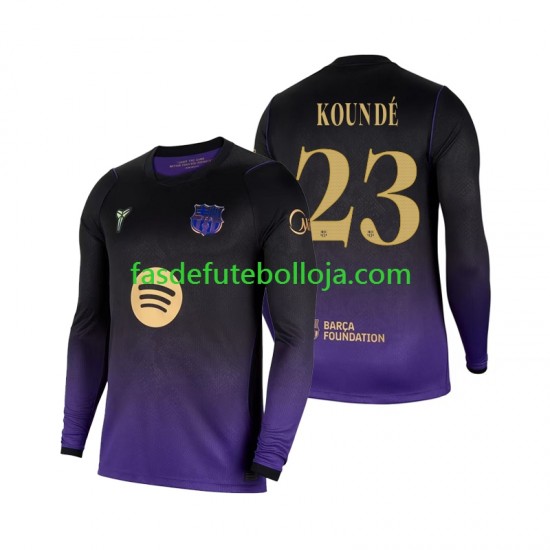 Camisola 2º Equipamento FC Barcelona Jules Kounde 23 2026-2027 Manga Comprida ,Homem Camisola 2º Equipamento FC Barcelona Jules Kounde 23 2026-2027 Manga Comprida ,Homem