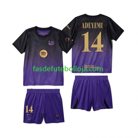 Camisola 2º Equipamento FC Barcelona Karim Adeyemi 14 2026-2027 Manga Curta ,Criança
