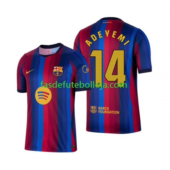 Camisola 1º Equipamento FC Barcelona Karim Adeyemi 14 2026-2027 Manga Curta ,Homem