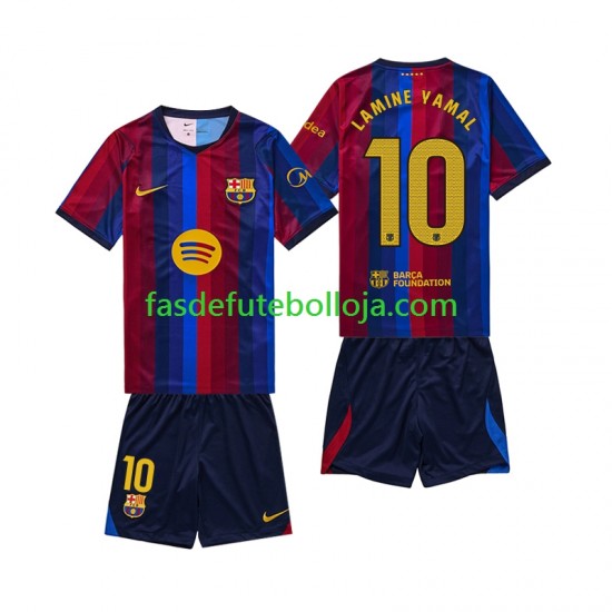 Camisola 1º Equipamento FC Barcelona Lamine Yamal 10 2026-2027 Manga Curta ,Criança Camisola 1º Equipamento FC Barcelona Lamine Yamal 10 2026-2027 Manga Curta ,Criança