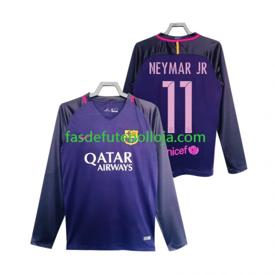 Camisola 2º Equipamento FC Barcelona Neymar JR 11 2016 2017 Manga Comprida Retro ,Homem Camisola 2º Equipamento FC Barcelona Neymar JR 11 2016 2017 Manga Comprida Retro ,Homem