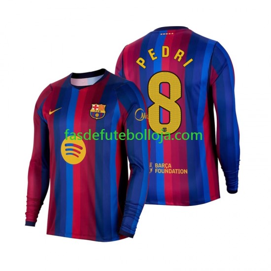 Camisola 1º Equipamento FC Barcelona Pedri 8 2026-2027 Manga Comprida ,Homem Camisola 1º Equipamento FC Barcelona Pedri 8 2026-2027 Manga Comprida ,Homem