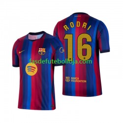 Camisola 1º Equipamento FC Barcelona Rodri 16 2026-2027 Manga Curta ,Homem Camisola 1º Equipamento FC Barcelona Rodri 16 2026-2027 Manga Curta ,Homem