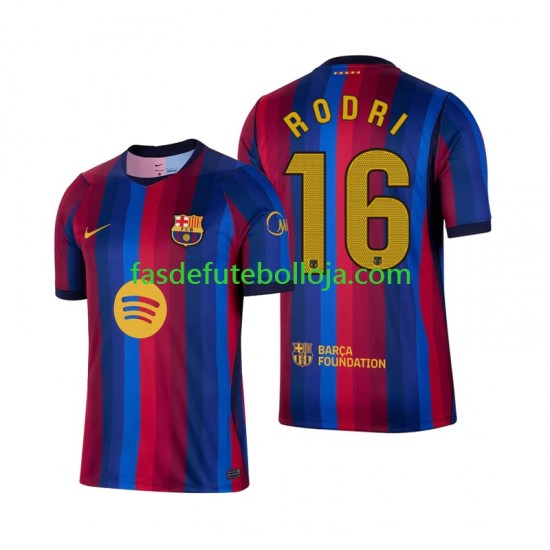 Camisola 1º Equipamento FC Barcelona Rodri 16 2026-2027 Manga Curta ,Homem