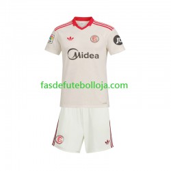 Camisola 1º Equipamento Sevilla FC 2025-2026 Manga Curta Retro ,Criança
