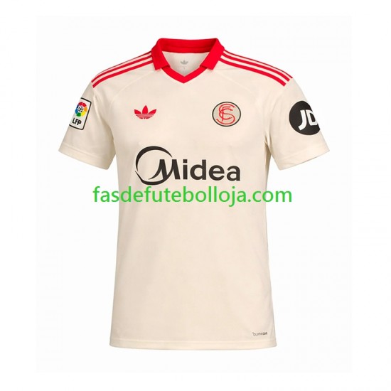 Camisola 1º Equipamento Sevilla FC 2025-2026 Manga Curta Retro ,Homem