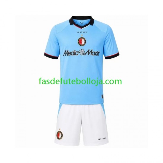 Camisola 2º Equipamento Feyenoord Rotterdam 2026-2027 Manga Curta ,Criança