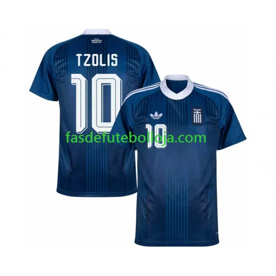 Camisola 2º Equipamento Seleção Grega Christos Tzolis 17 2026-2027 Manga Curta ,Homem