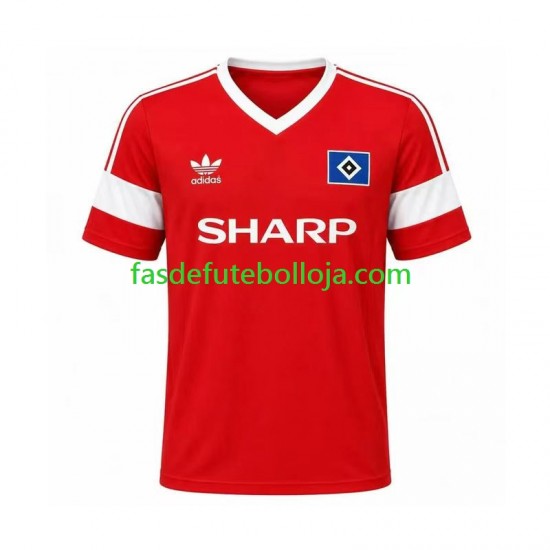 Camisola 2º Equipamento Hamburger SV 1988 Manga Curta Retro ,Homem