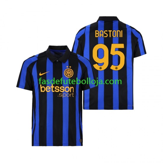 Camisola 1º Equipamento Inter de Milão Alessandro Bastoni 95 2026-2027 Manga Curta ,Homem