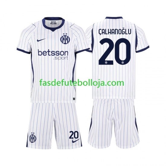Camisola 2º Equipamento Inter de Milão Hakan Calhanoglu 20 2026-2027 Manga Curta ,Criança