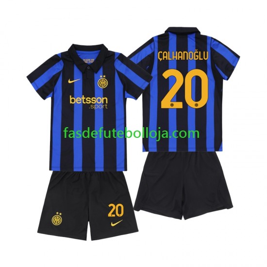 Camisola 1º Equipamento Inter de Milão Hakan Calhanoglu 20 2026-2027 Manga Curta ,Criança