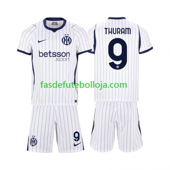 Camisola 2º Equipamento Inter de Milão Marcus Thuram 9 2026-2027 Manga Curta ,Criança