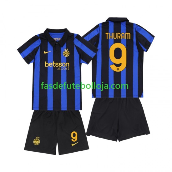 Camisola 1º Equipamento Inter de Milão Marcus Thuram 9 2026-2027 Manga Curta ,Criança