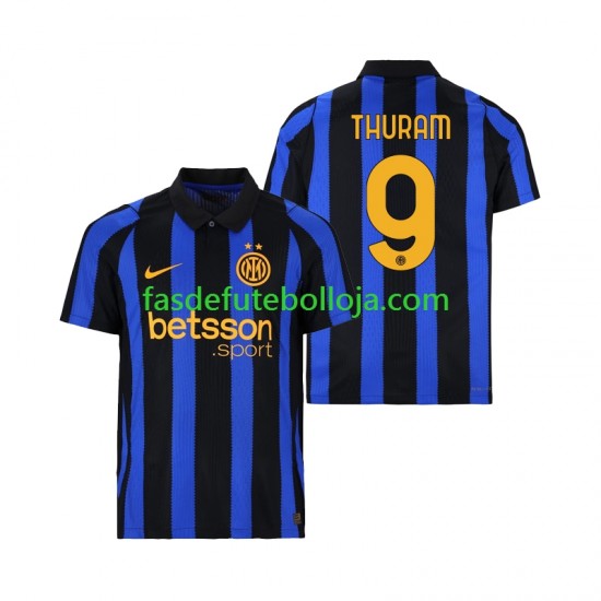 Camisola 1º Equipamento Inter de Milão Marcus Thuram 9 2026-2027 Manga Curta ,Homem