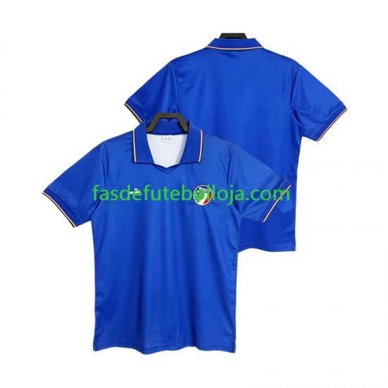 Camisola 1º Equipamento Seleção Italiana 1990 Manga Curta Retro ,Homem
