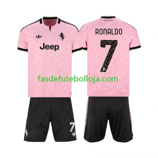 Camisola 2º Equipamento Juventus Cristiano Ronaldo 7 2026-2027 Manga Curta ,Criança