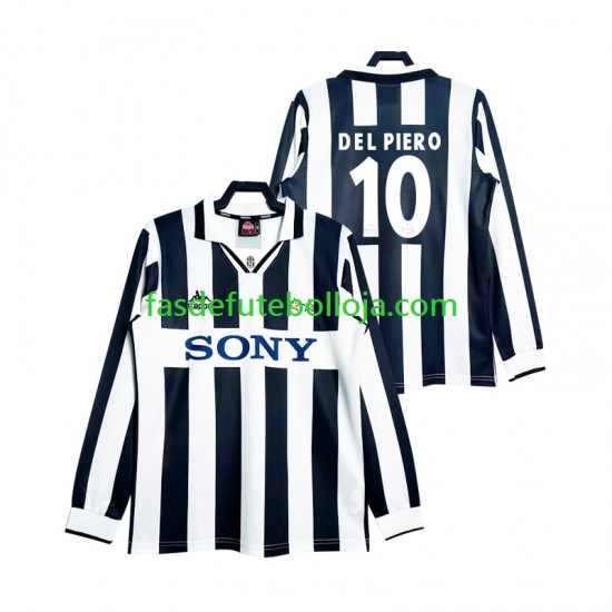 Camisola 1º Equipamento Juventus DEL PIERO 10 1997 Manga Comprida Retro ,Homem