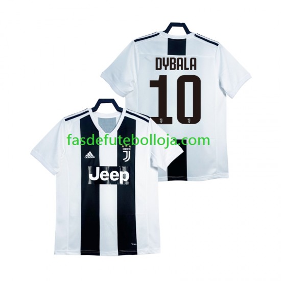 Camisola 1º Equipamento Juventus DYBALA 21 2018 2019 Manga Curta Retro ,Homem