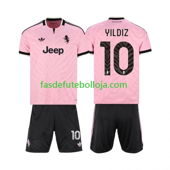 Camisola 2º Equipamento Juventus Kenan Yildiz 10 2026-2027 Manga Curta ,Criança