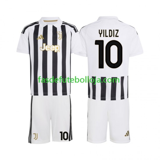 Camisola 1º Equipamento Juventus Kenan Yildiz 10 2026-2027 Manga Curta ,Criança