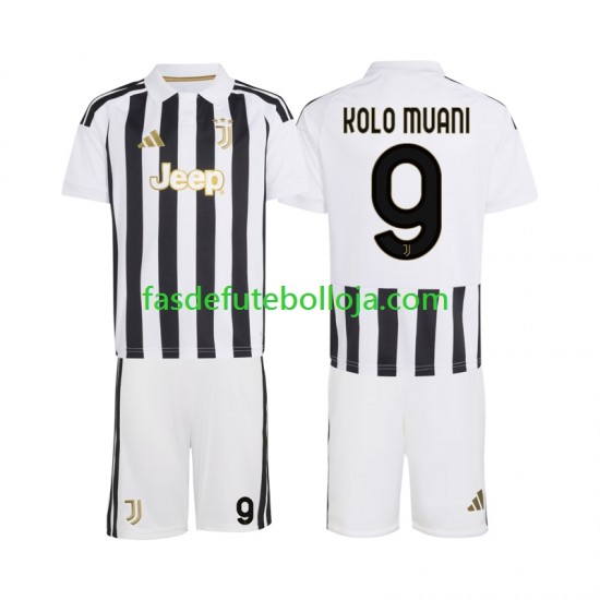 Camisola 1º Equipamento Juventus Randal Kolo Muani 9 2026-2027 Manga Curta ,Criança
