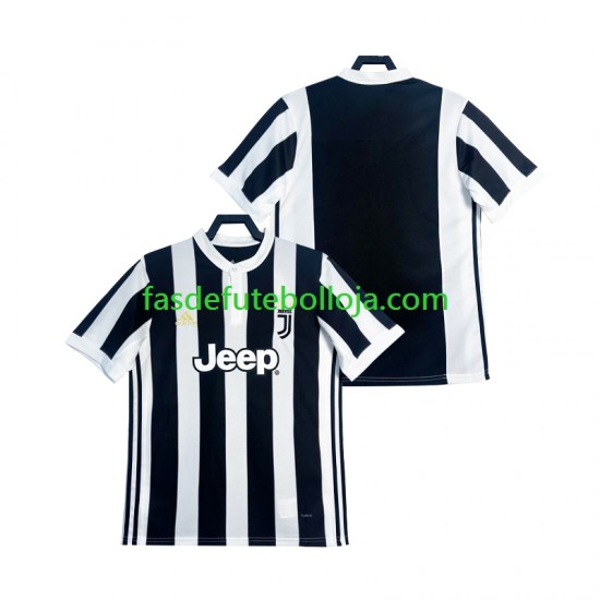 Camisola 1º Equipamento Juventus 2017 2018 Manga Curta Retro ,Homem
