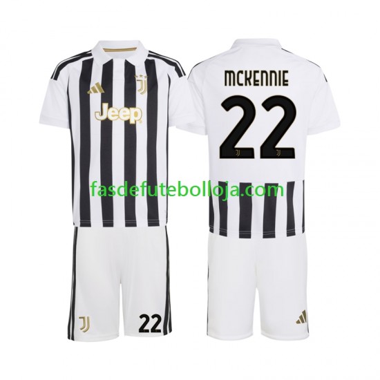 Camisola 1º Equipamento Juventus Weston McKennie 22 2026-2027 Manga Curta ,Criança