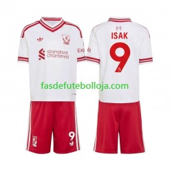 Camisola 2º Equipamento Liverpool Alexander Isak 9 2026-2027 Manga Curta ,Criança