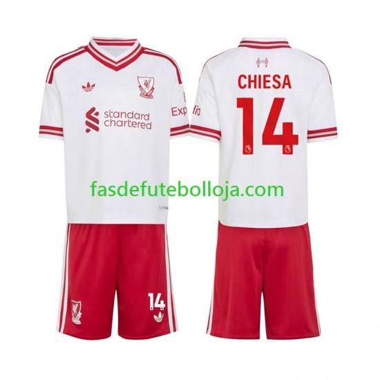 Camisola 2º Equipamento Liverpool Federico Chiesa 14 2026-2027 Manga Curta ,Criança
