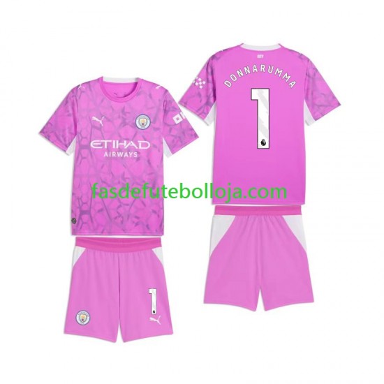 Camisola Guarda-redes 2º Equipamento Manchester City Gianluigi Donnarumma 1 2026-2027 Manga Curta ,Criança