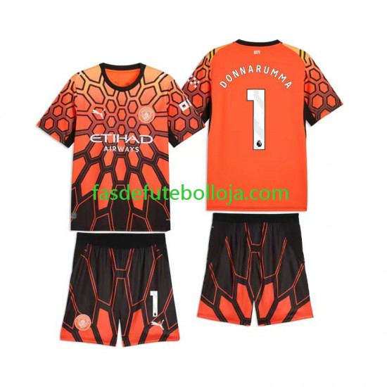 Camisola Guarda-redes 3º Equipamento Manchester City Gianluigi Donnarumma 1 2026-2027 Manga Curta ,Criança