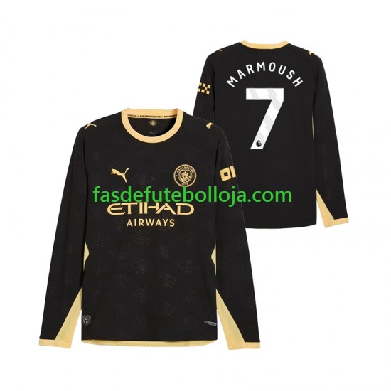 Camisola 2º Equipamento Manchester City Omar Marmoush 7 2026-2027 Manga Comprida ,Homem