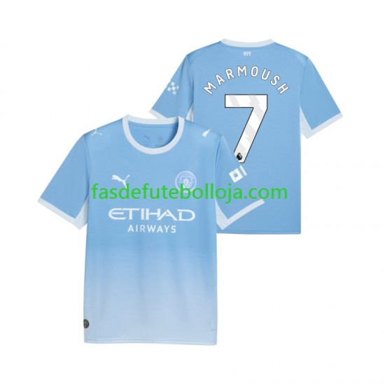 Camisola 1º Equipamento Manchester City Omar Marmoush 7 2026-2027 Manga Curta ,Homem