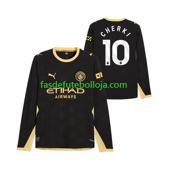 Camisola 2º Equipamento Manchester City Rayan Cherki 10 2026-2027 Manga Comprida ,Homem