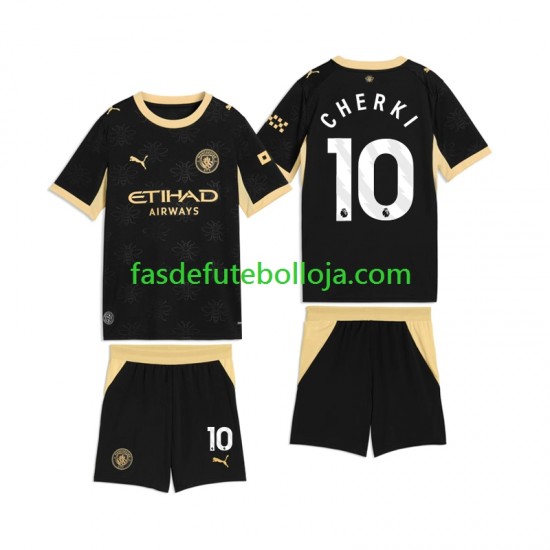 Camisola 2º Equipamento Manchester City Rayan Cherki 10 2026-2027 Manga Curta ,Criança