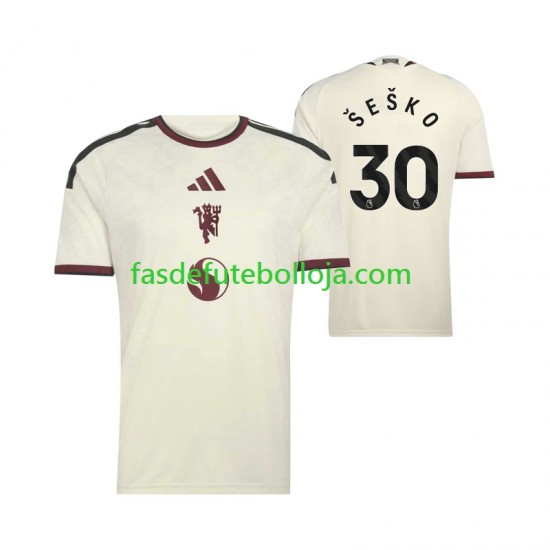 Camisola 3º Equipamento Manchester United Benjamin Sesko 30 2026-2027 Manga Curta ,Homem