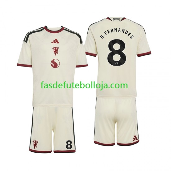 Camisola 3º Equipamento Manchester United Bruno Fernandes 8 2026-2027 Manga Curta ,Criança